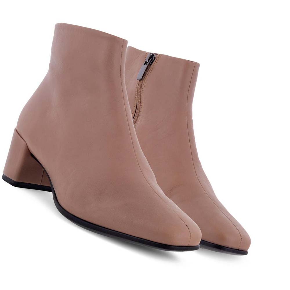 Ecco Shape 35 Squared Ankle Pensko Dame Brune | NO 110UZG